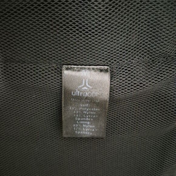 Ultracor Hoodie Vest Women Sz Small Plaid Green Black Gold Full Zip Bumble Bees - Picture 8 of 11